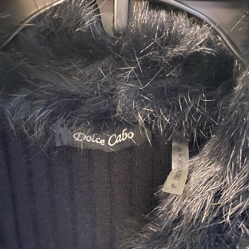 Faux Fur Vest in Black - Picture 5 of 10